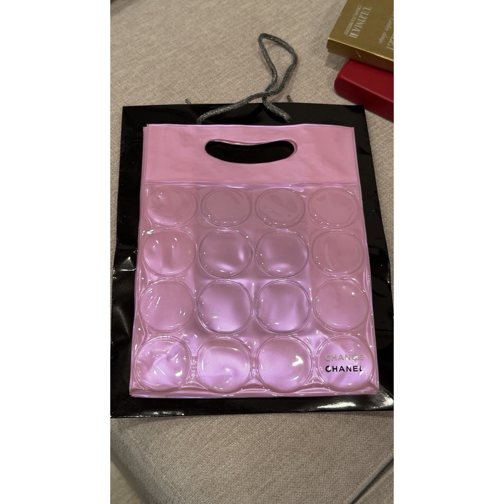 CHANEL Chance Pink Bubble Tote Bag Shopping Gift Bag PVC Handbag - Picture 2 of 5